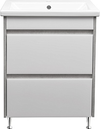 Stella Polare Тумба под раковину Браво 60 слэйт / лакобель белое – фотография-1